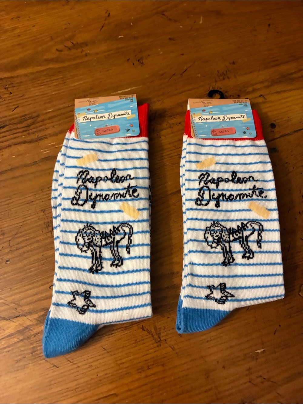 Napoleon Dynamite Men’s Blue Striped Casual Socks
